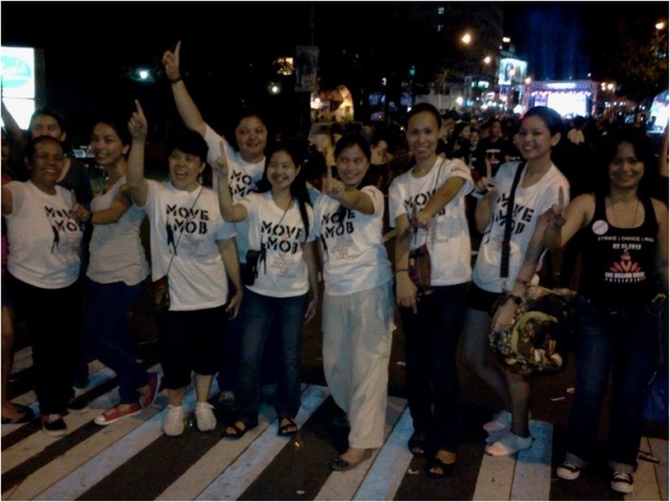 One Billion Rising campaign - during the evening concert at Tomas Morato